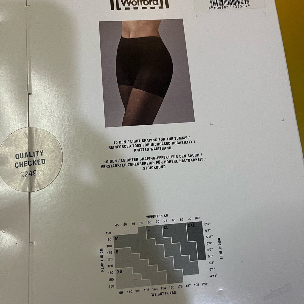 Brand New Wolford Individual 10 control tights Sz L. Lot of 2. Beige - Picture 3 of 5